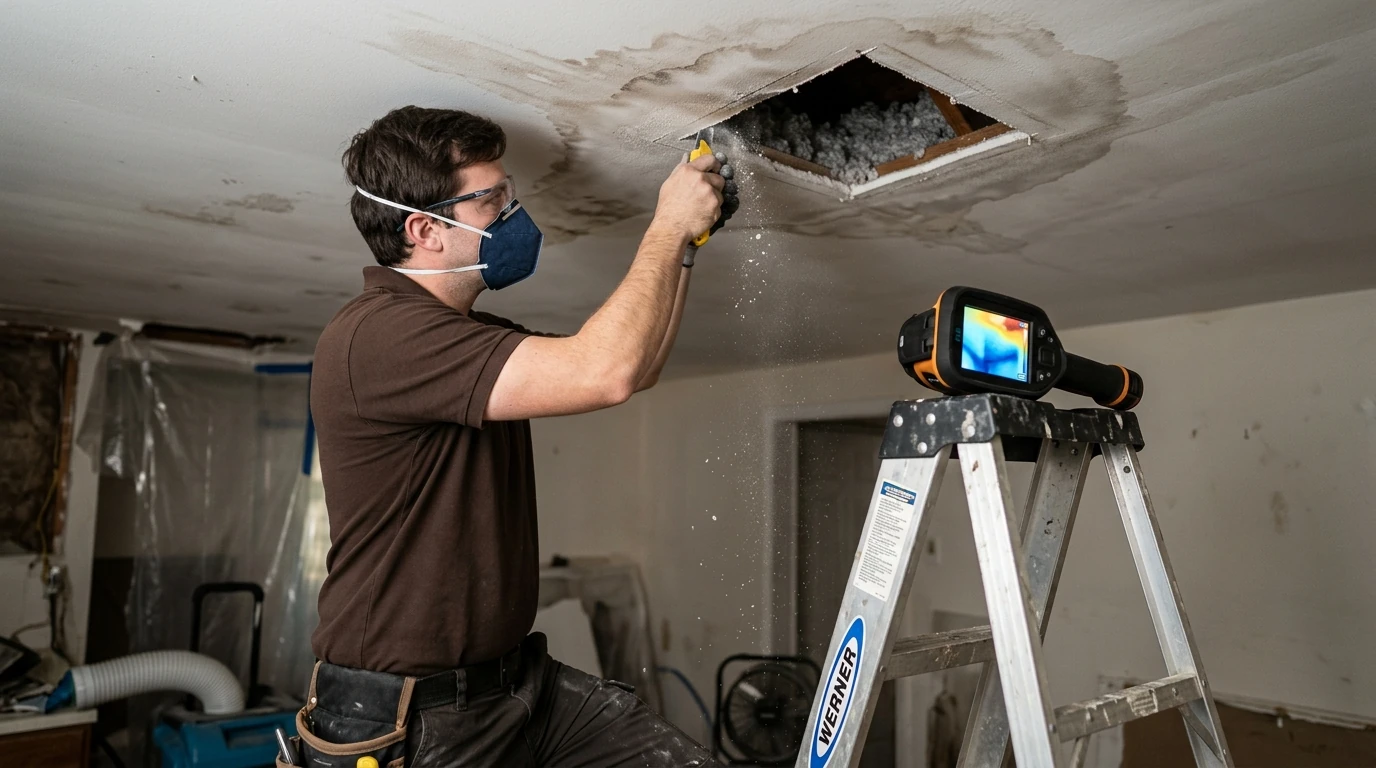 What Should You Do in the First 10 Minutes: water leaking from ceiling in Meridian who to call