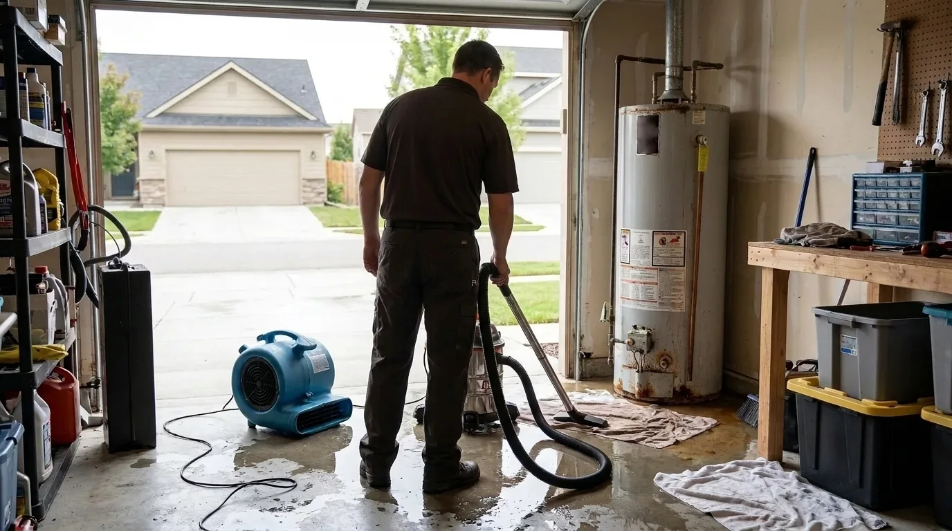 Water Heater Flood Cleanup